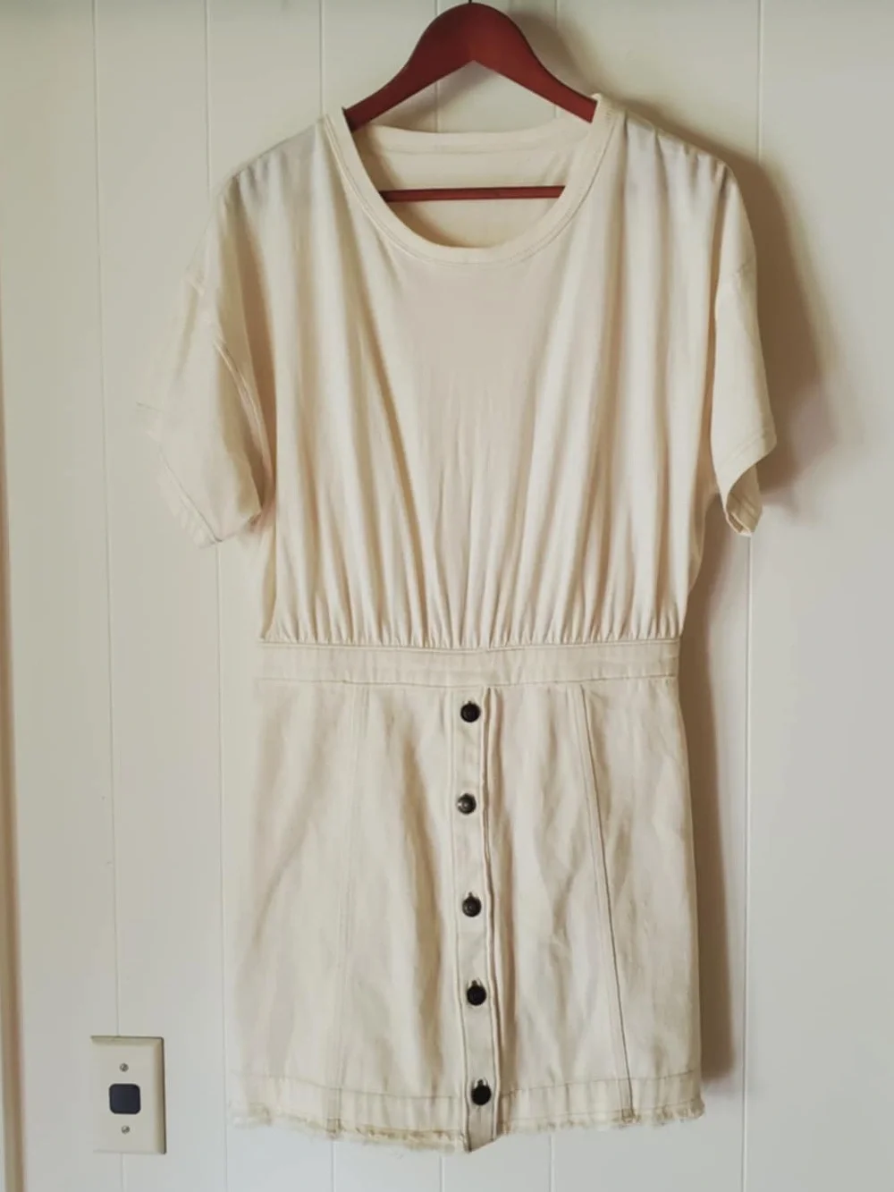 Anthropologie Pilcro Denim Skirt & Knit Tee Twofer Dress - Picture 2 of 11